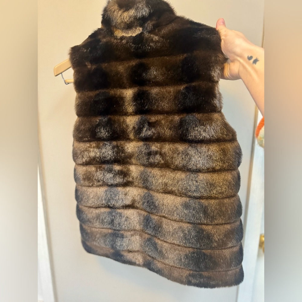 MICHAEL Michael Kors Dark Brown Faux Fur Vest - Picture 5 of 10